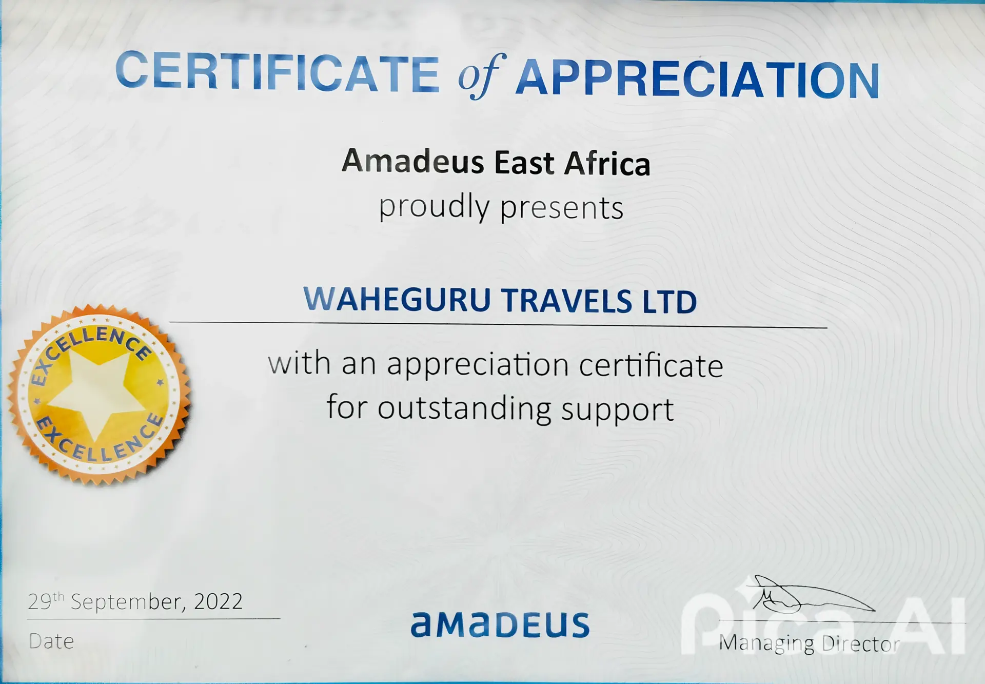 Sustainable Tourism Award